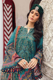 Maria B 3 Piece Unstitched Embroidered Cambric Suit | MPT-2710-B