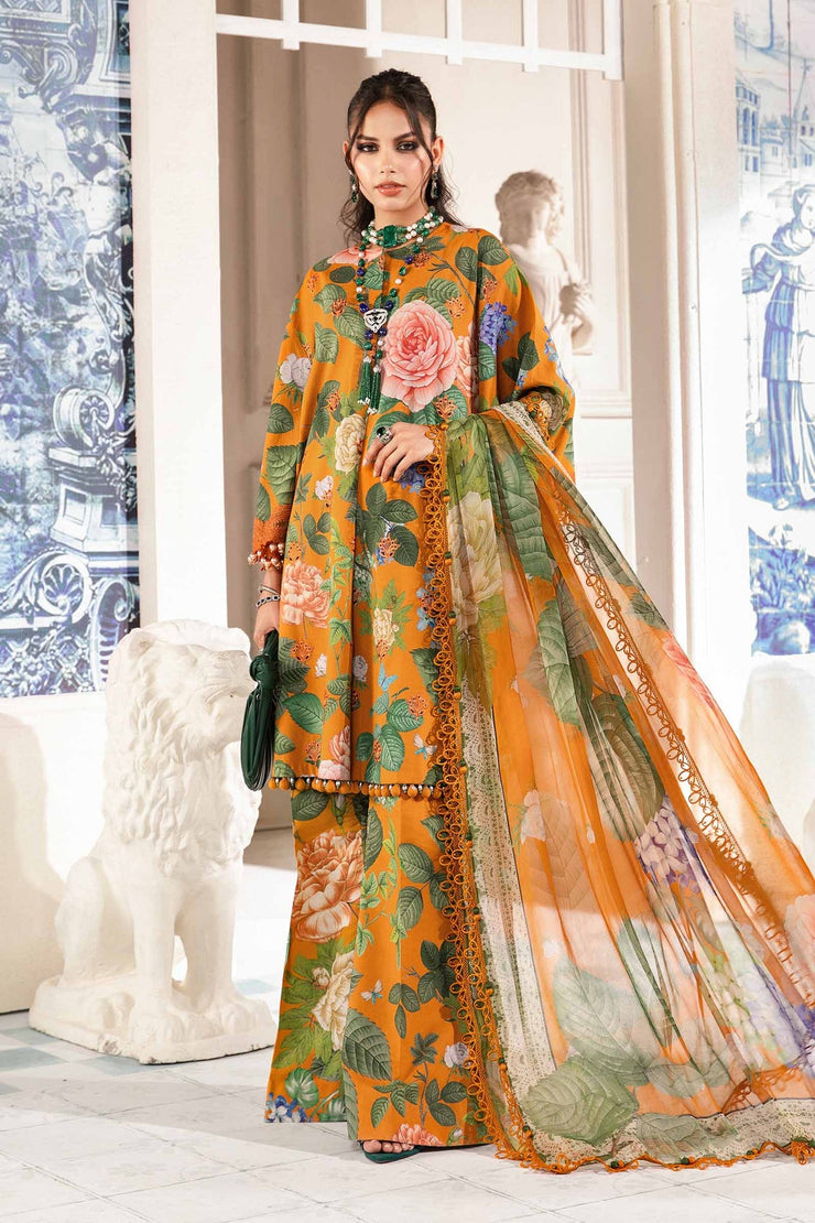 Maria B 3 Piece Unstitched Printed Suit | MPT-2210-B