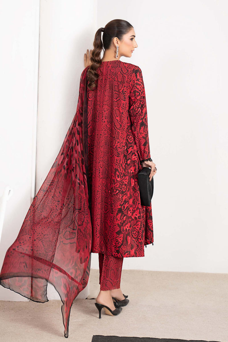 Maria B 3 Piece Embroidered Linen Suit