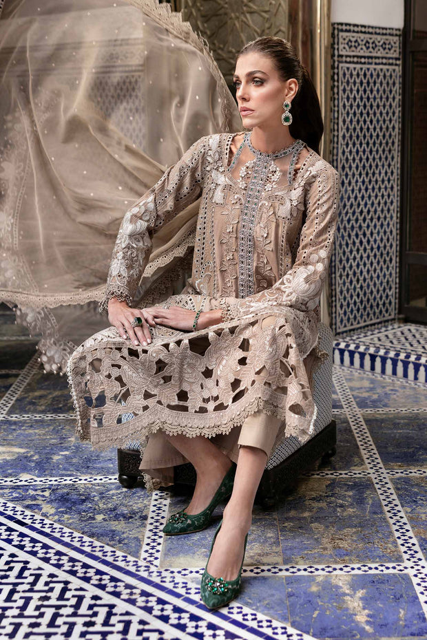 Maria B Piece Unstitched Embroidered Lawn Suit | D-2502-A