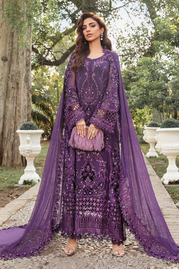 Maria B Unstitched Embroidered Chiffon Suit | MPC-24-102