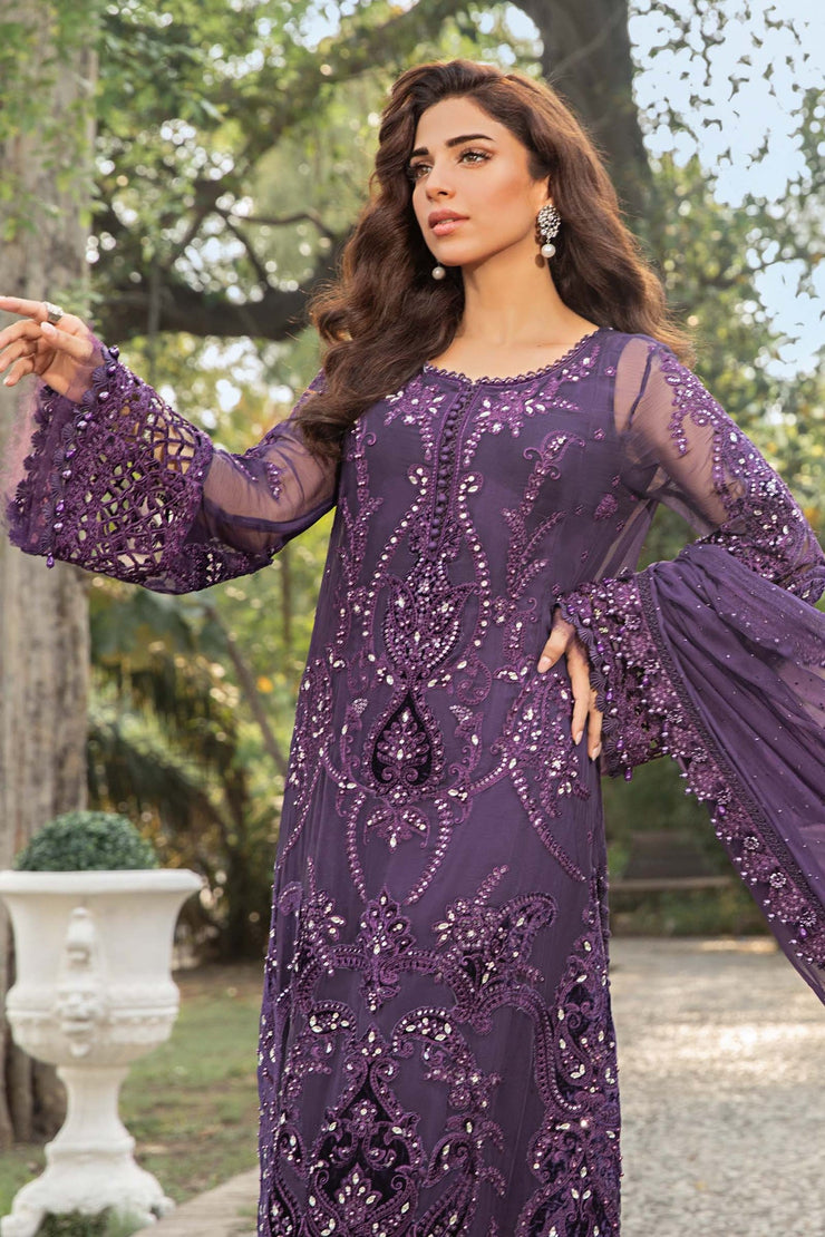 Maria B Unstitched Embroidered Chiffon Suit | MPC-24-102