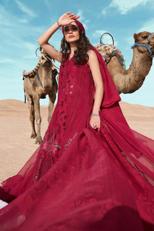 Maria B 3 Piece Unstitched Embroidered Lawn Suit | D-2504-A