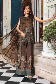 Maria B 3 Piece Unstitched Embroidered Cambric Suit | MPT-2704-A