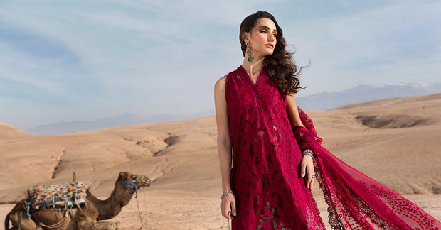 Maria B 3 Piece Unstitched Embroidered Lawn Suit | D-2504-A