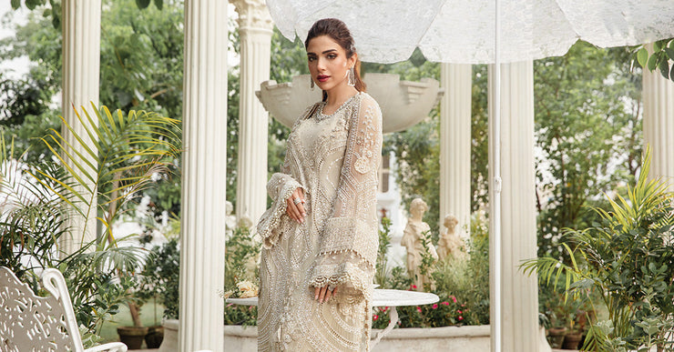 Maria B Unstitched Embroidered Chiffon Suit | MPC-24-104