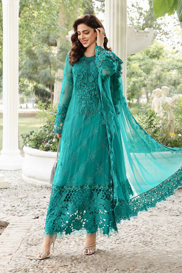 Maria B. Unstitched Embroidered Chiffon Suit | MPC-24-105