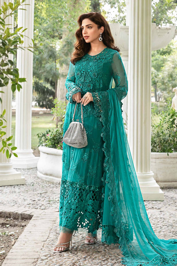 Maria B. Unstitched Embroidered Chiffon Suit | MPC-24-105