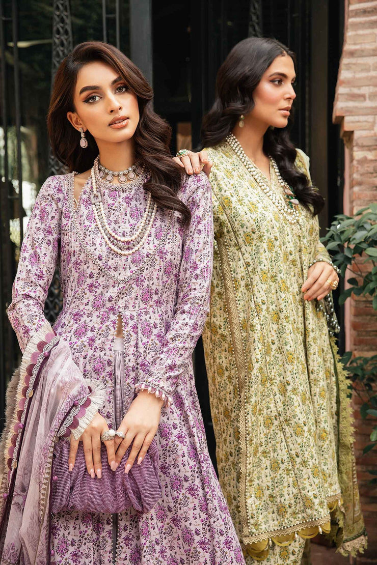 Maria B 3 Piece Unstitched Printed Suit | MPT-2207-B