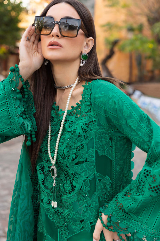 Maria B 3 Piece Unstitched Embroidered Lawn Suit | D-2508-B