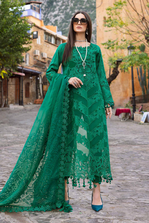 Maria B 3 Piece Unstitched Embroidered Lawn Suit | D-2508-B