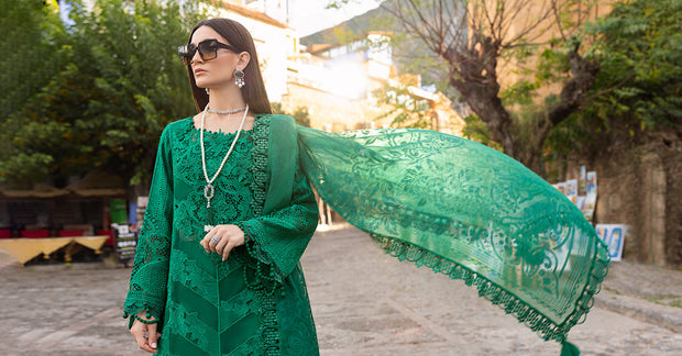 Maria B 3 Piece Unstitched Embroidered Lawn Suit | D-2508-B