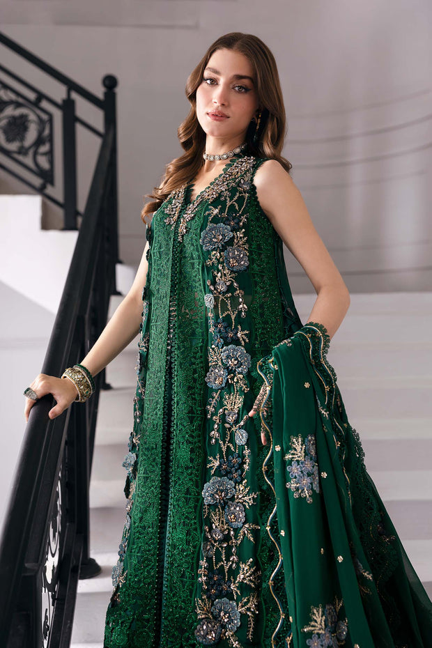 Maria B 3 Piece Unstitched Embroidered Chiffon Suit | BD-3008