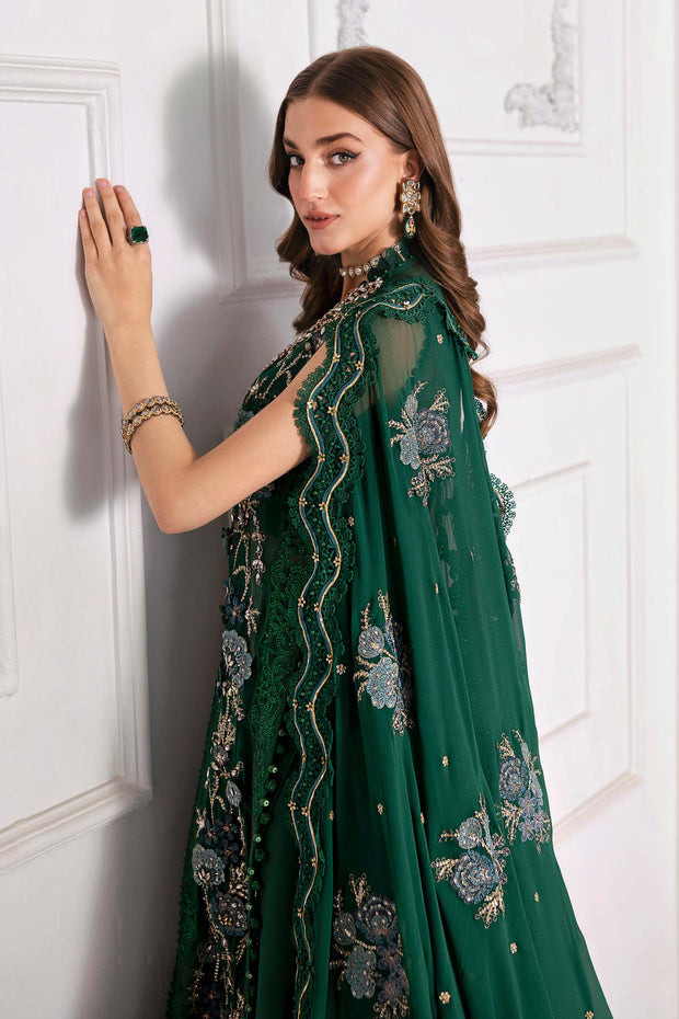 Maria B 3 Piece Unstitched Embroidered Chiffon Suit | BD-3008