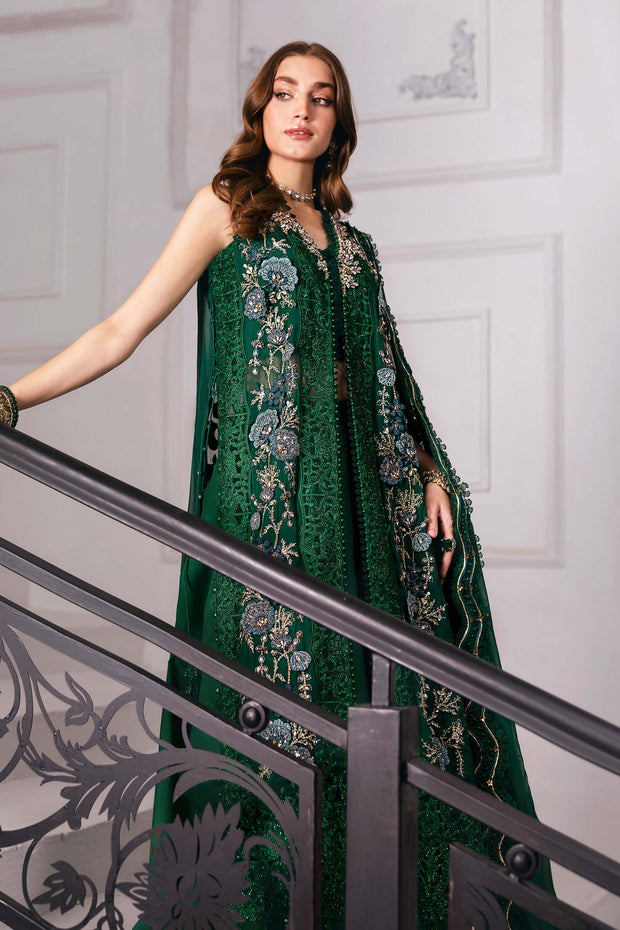 Maria B 3 Piece Unstitched Embroidered Chiffon Suit | BD-3008