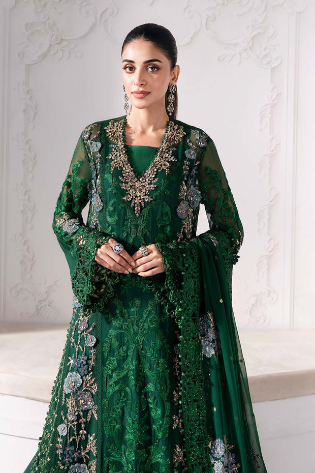 Maria B 3 Piece Unstitched Embroidered Chiffon Suit | BD-3008