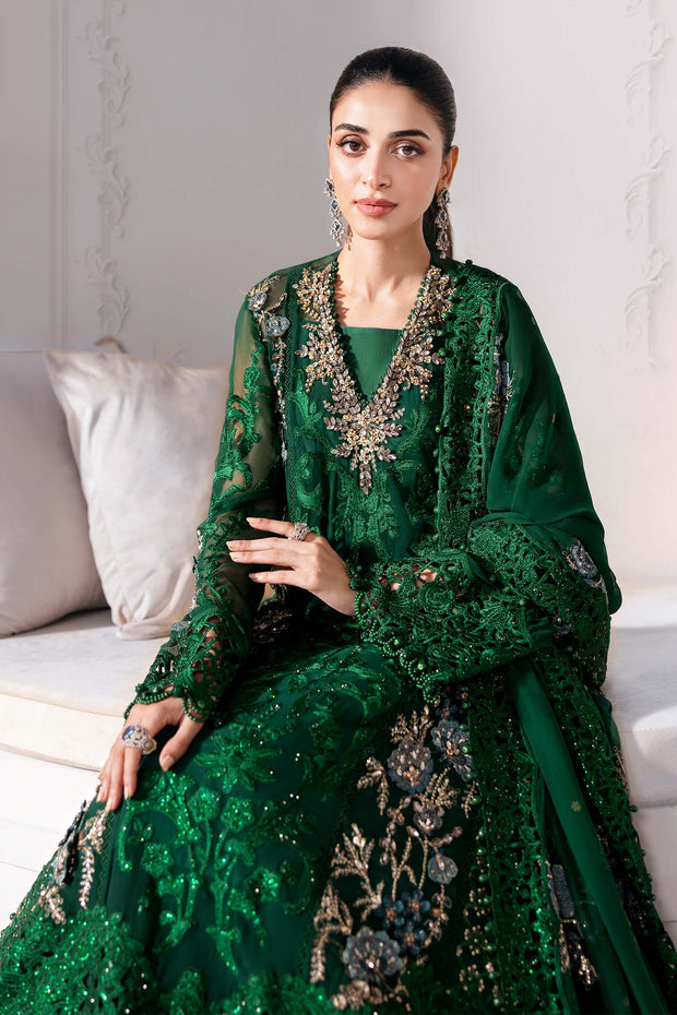 Maria B 3 Piece Unstitched Embroidered Chiffon Suit | BD-3008