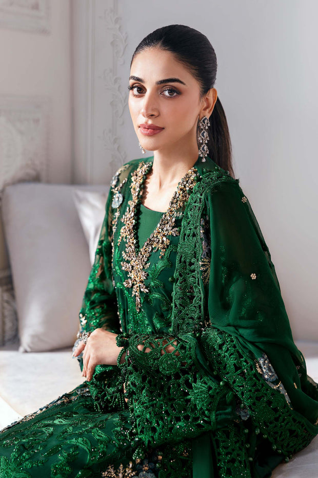 Maria B 3 Piece Unstitched Embroidered Chiffon Suit | BD-3008