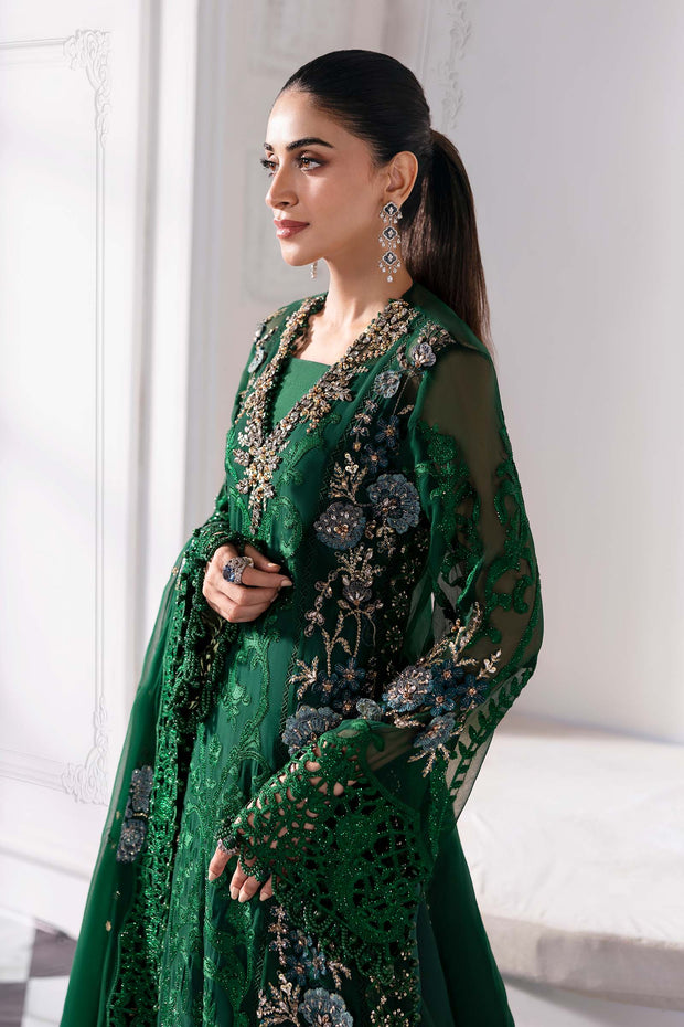 Maria B 3 Piece Unstitched Embroidered Chiffon Suit | BD-3008