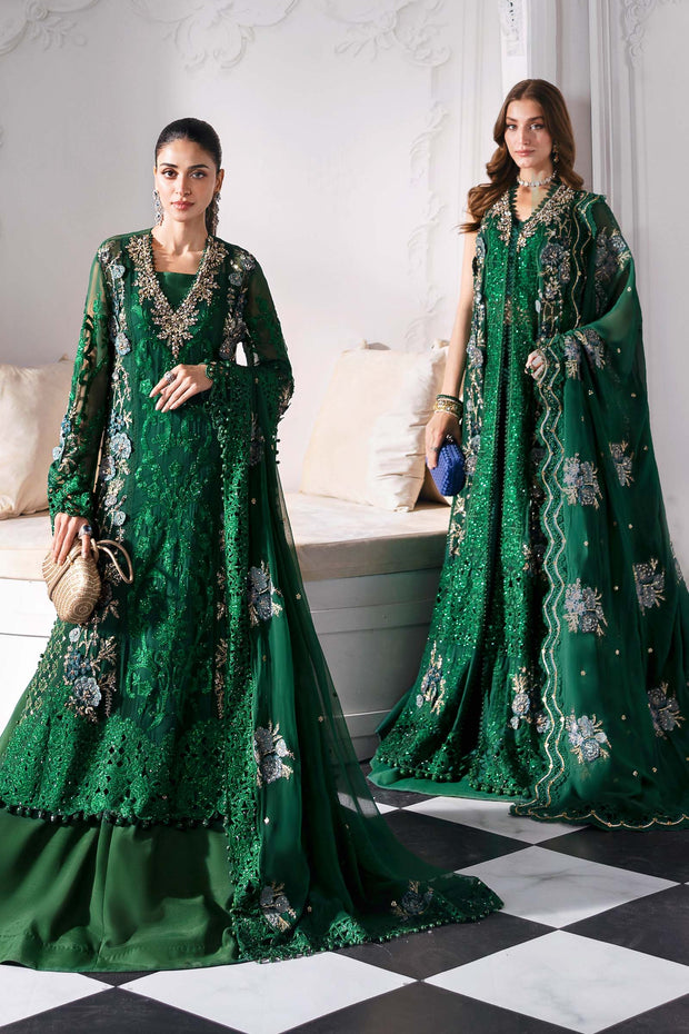Maria B 3 Piece Unstitched Embroidered Chiffon Suit | BD-3008