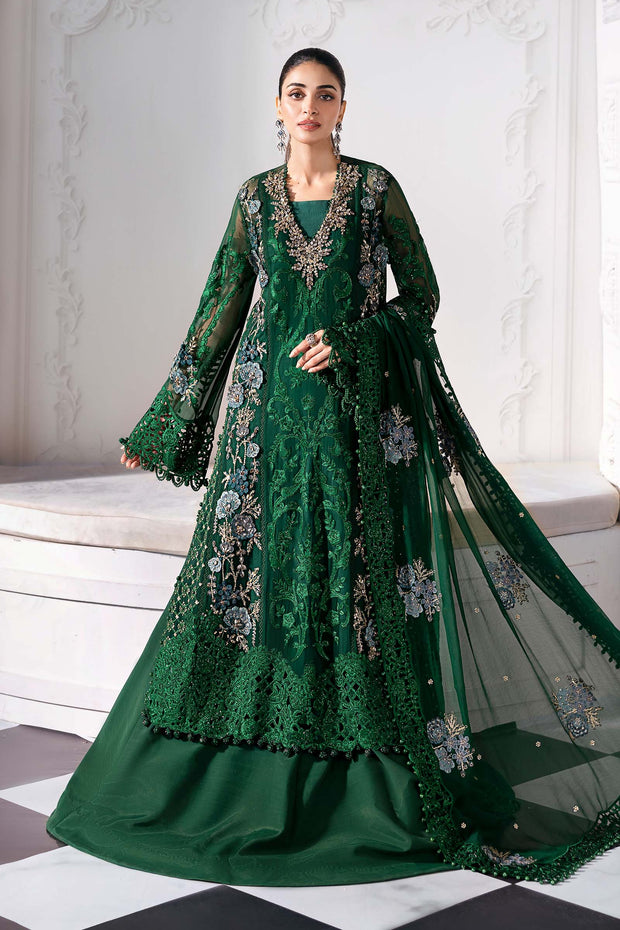 Maria B 3 Piece Unstitched Embroidered Chiffon Suit | BD-3008