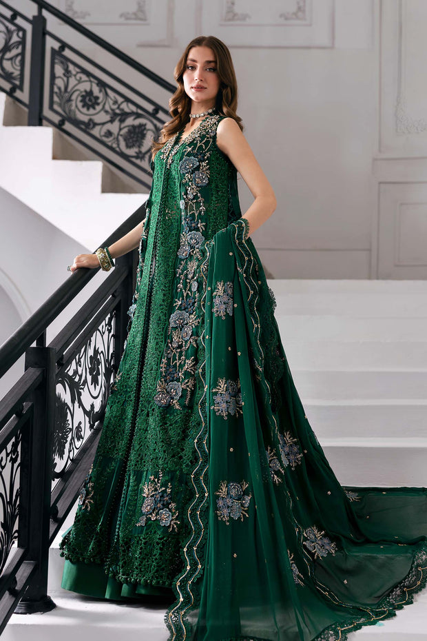 Maria B 3 Piece Unstitched Embroidered Chiffon Suit | BD-3008