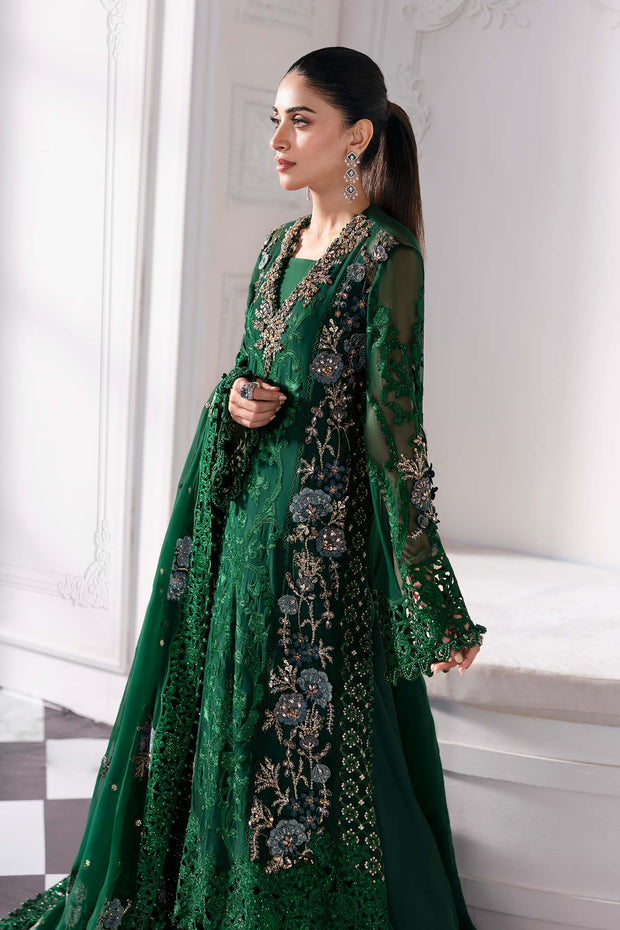 Maria B 3 Piece Unstitched Embroidered Chiffon Suit | BD-3008
