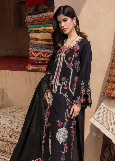 Saira Shakira Khaddar Unstitched in Black - RLX3828 |
