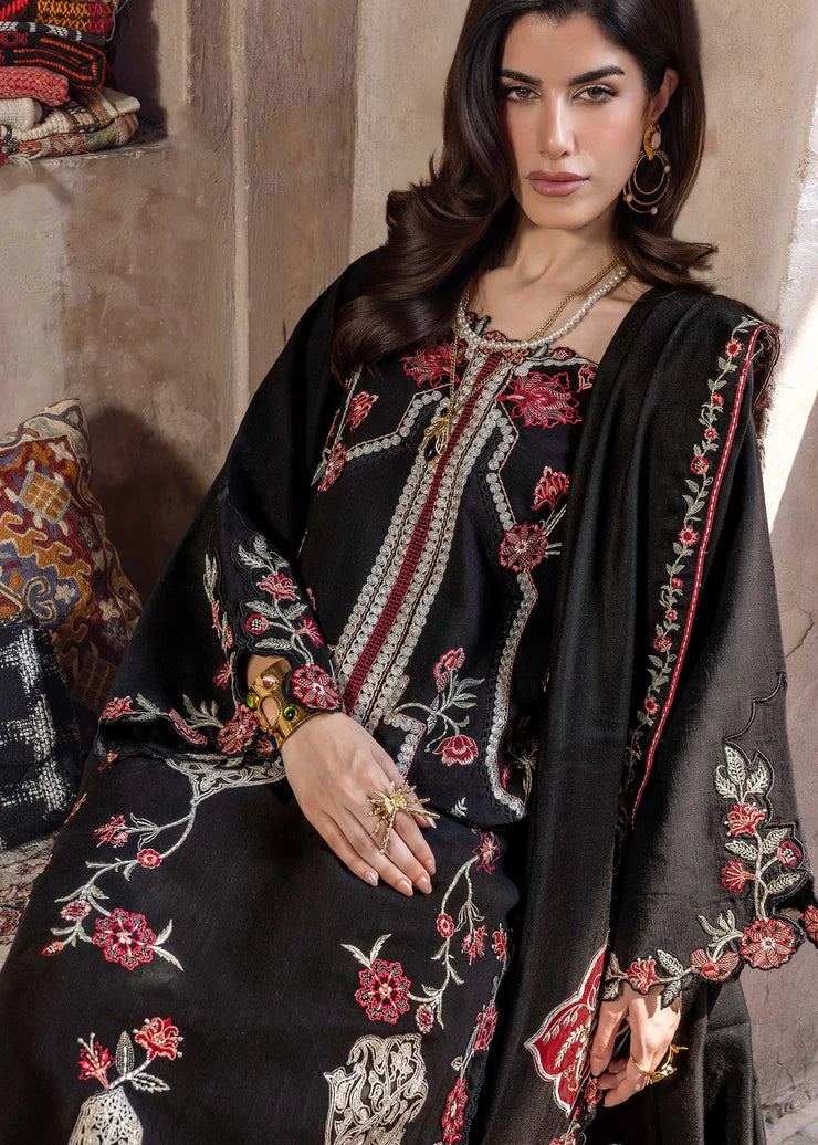 Saira Shakira Khaddar Unstitched in Black - RLX3828 |