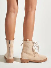 Minimalist Lace-up Front Boots
