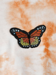 Butterfly Embroidery Tie Dye Hoodie