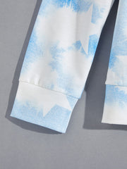 Tie Dye And Star Print Sweatshirt
