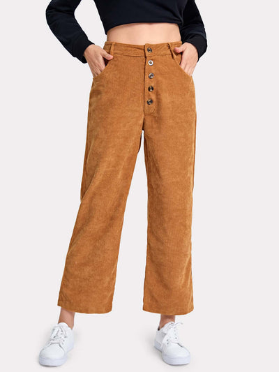 High Waisted Corduroy Pants