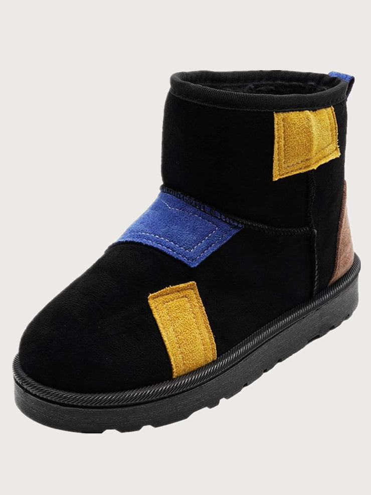 Colorblock Patched Snow Boots