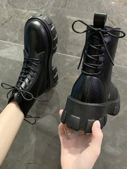 Lug Sole Lace-up Combat Boots