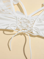 7pack Frill Trim Bow Decor Lace Sexy Set