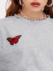 Butterfly Print Sweatshirt & Joggers