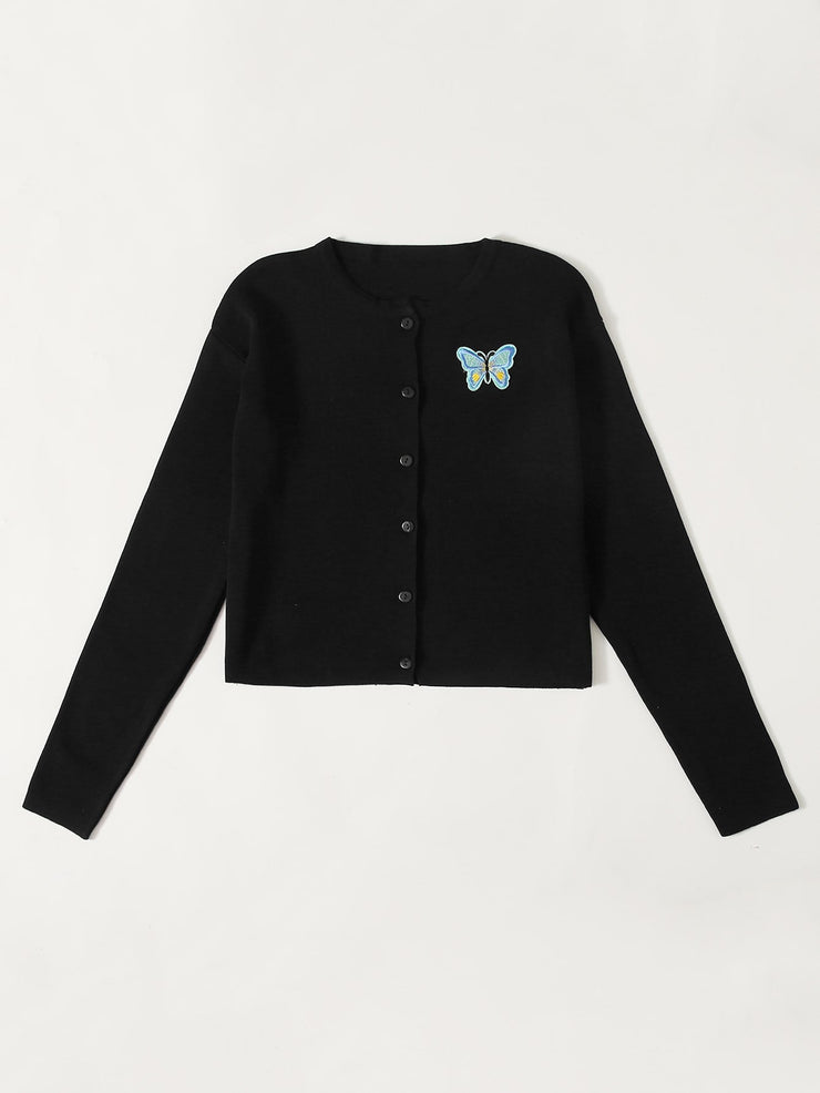 Butterfly Button Front Cardigan