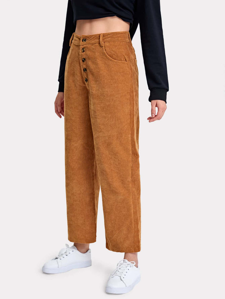 High Waisted Corduroy Pants